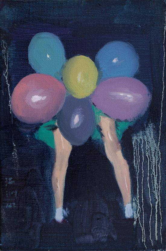 吴海洲WU Haizhou 《坏女孩》之一 Bad Girl-1  30x20cm 布面油画Oil on Canvas  2015