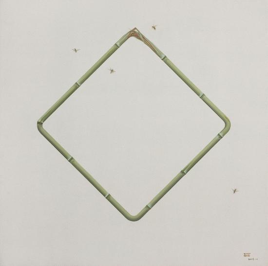 吴笛笛WU Didi   《竹》 Still Life-Bomboo No.5  120x120cm   布面油画 Oil on Canvas  2013