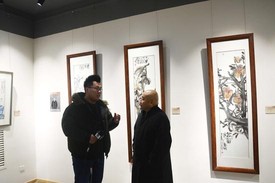 “诗花墨雨-《中国书画》杂志社书画院院聘书画家邀请展•花鸟画展（第一回）” 展览现场