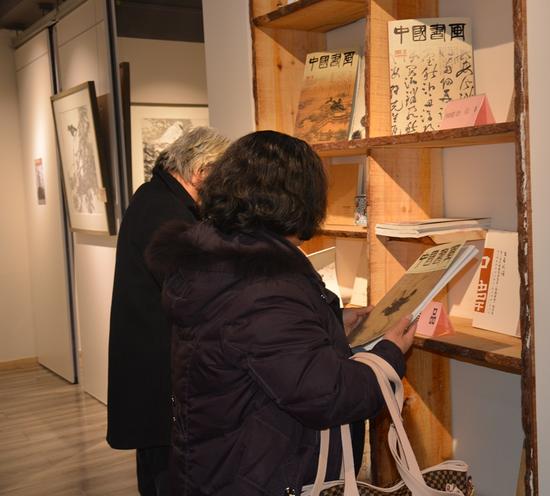 “诗花墨雨-《中国书画》杂志社书画院院聘书画家邀请展•花鸟画展（第一回）” 展览现场