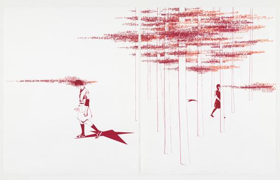 布里奇特·瓦尔达赫,《德国秋天II》(三联画)(Deutscher Herbst II) 图片:Brigitte Waldach。 (非巴里摩尔的藏品)