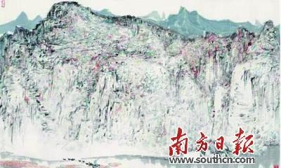 《漓江山水》(国画) 李可染 作