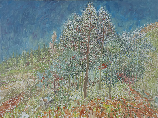 毛旭辉  圭山·桉树林之一 120×90cm 布面油画  2010