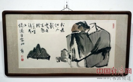 “笔墨传承——方继良、刘西园、陆江迎春书画联展” 展览作品 中国经济网记者李冬阳 摄