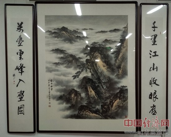 “笔墨传承——方继良、刘西园、陆江迎春书画联展” 展览作品 中国经济网记者李冬阳 摄