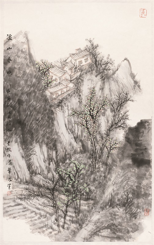 溪山春晓 国画 韩敬伟 96cm×60cm  2010年