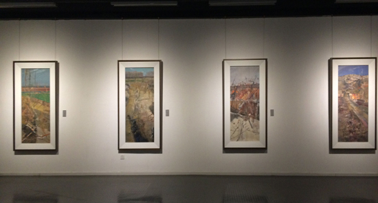 中国美术学院：杨参军《家园系列》150×60cm×4 布面油画 2015年