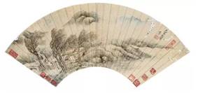 赵左（款） 寒窗夜读

　　纸本 扇面

　　18 × 52 cm

　　成交价：RMB 172，500