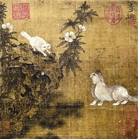 宋李迪《狸猫图》