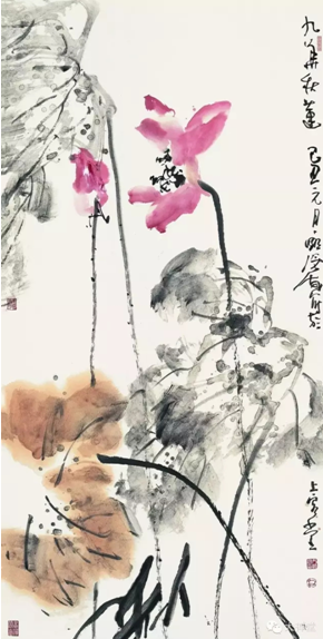 九华秋莲2009年138cmx66cm