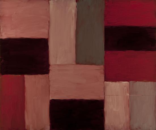 Red Chamber，Oil on linen，279.4 x 335.3 cm，2012，红楼，亚麻布面油画，279.4 x 335.3 厘米，2012年，__Sean Scully Studio