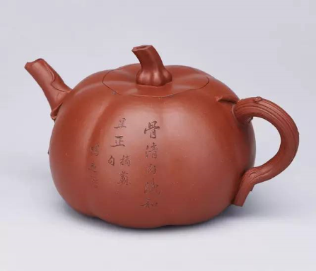 清康熙 陈鸣远制南瓜壶 宽 17.8 cm