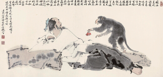 易元吉戏猴图