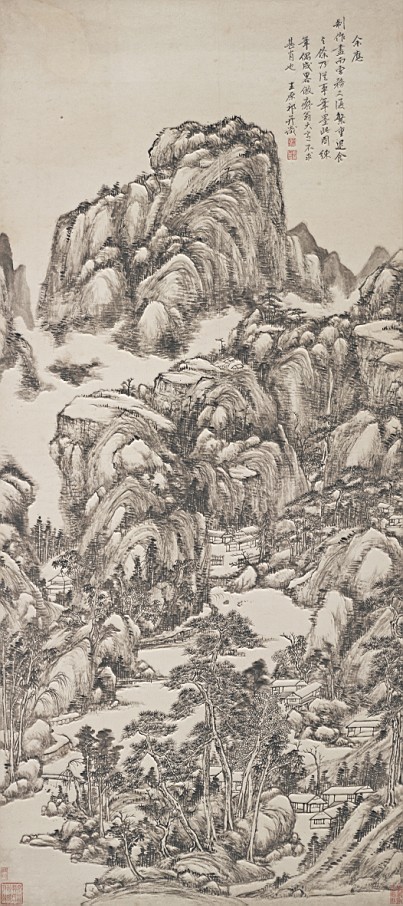 王原祁 仿大痴山水

　　纸本立轴 122×55cm

　　成交价：2185万元

　　北京匡时2012年春季拍卖会