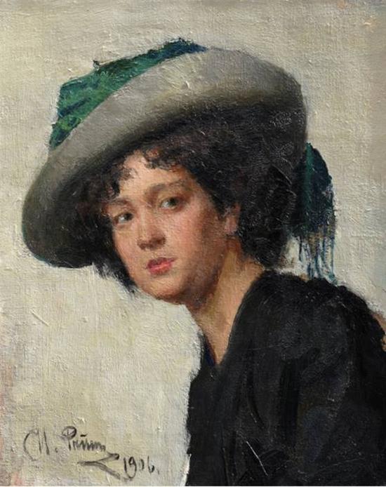 《无名女郎》 伊里亚·叶菲莫维奇·列宾
57x47 布面油画 1906年