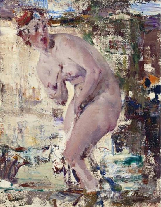 《浴》 尼古拉·费欣
46x36 布面油画 1920 年