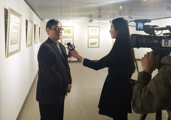 中央美术学院原院长潘公凯接受央视数字书画频道采访