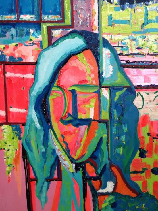 金亮《爱人》 100x130cm 布面油画 2012