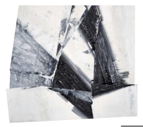 《斜角的视距》
2015 年作
水墨、压克力彩宣纸
185.5 x 205 公分