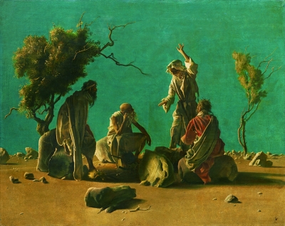  隐士的聚会——沙漠中的安纳科莱蒂（坦培拉） 1947年 皮埃特罗·阿尼戈尼