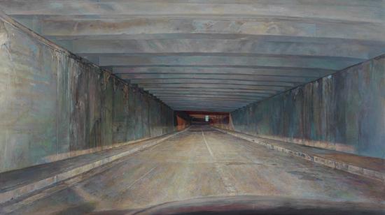 陆亮《安全通道2》2013-2015年  布面油画 218x388cm