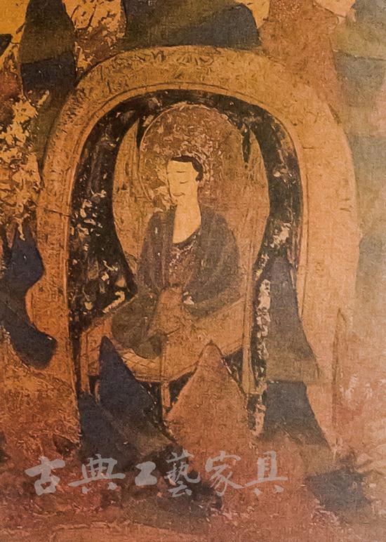 　　图1 敦煌莫高窟第285窟公元538年西魏时期（公元535－556年）壁画细节，参考《敦煌文物研究 一》P146