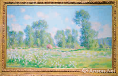 莫奈油画作品《春天的吉维尼》