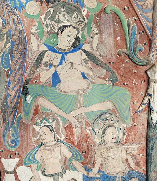 285�߱ڻ��ֲ�����κ��535�C556 CE�����ػ�Ī�߿� ͼƬ��Courtesy the Dunhuang Academy.