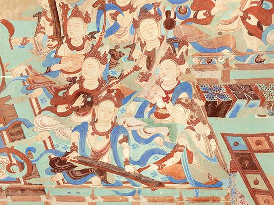 ��85�߸��輿ǽ��ֲ������ƣ��ػ�Ī�߿� ͼƬ��Courtesy the Dunhuang Academy.