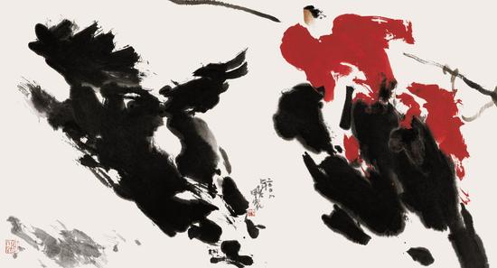 抓马97×180（2008年）北京画院收藏