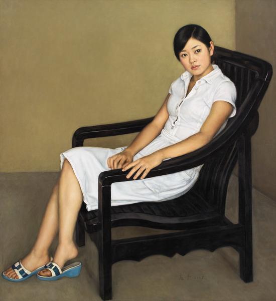 Lot.1506白衣黑椅
2005年作 布面油画
估价:1,600,000-2,200,000