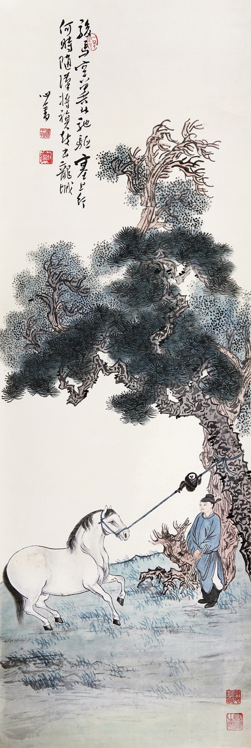 Lot.138 溥儒《马上封侯图》
立轴 设色纸本
103×34.5cm
估价:800,000-1,500,000