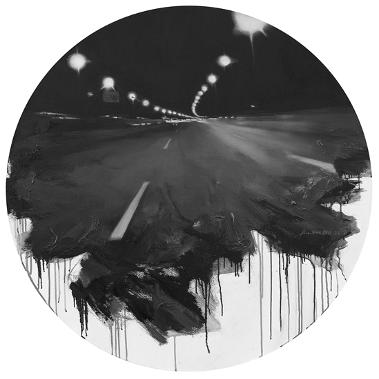 夜行-3#_ Walk in the Night-3(100x100cm)布面油画 2016