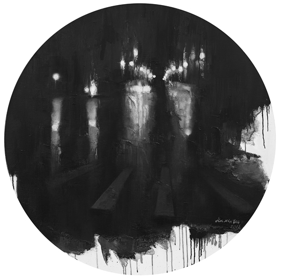 夜行-2#_ Walk in the Night-2(100x100cm)布面油画 2016