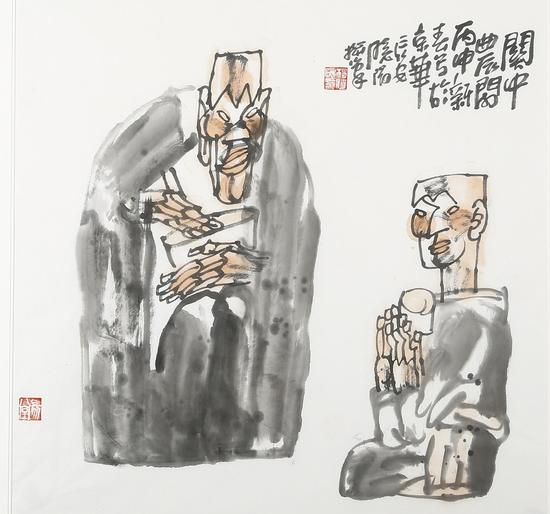 杨晓阳《关中农闲》68×70cm