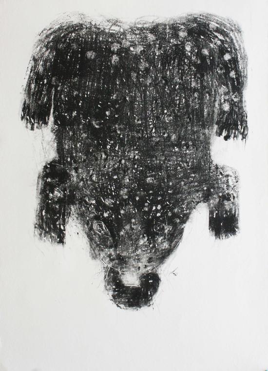 蟾蜍  木刻版画  200cm×150cm 2010年