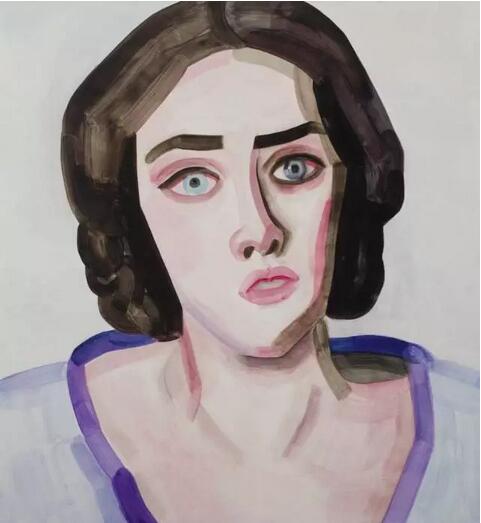 胡子,《Adele Hugo》,木板油画,65 x 60厘米,2016