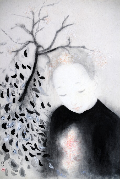 陈子作品-花季14之8 45x68cm 纸本设色 2014