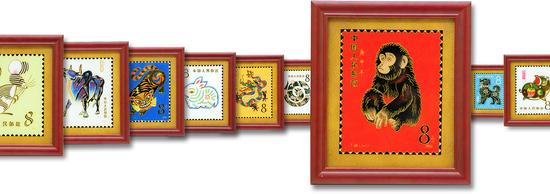 图六  景泰蓝国大师米振雄掐丝珐琅画作品《首轮十二生肖邮票》