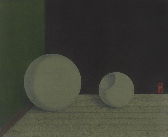曾志钦 弱者-1 2015 绢本设色 23x28cm