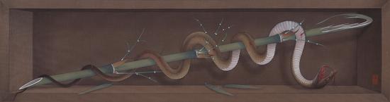 曾志钦 精神疗法No.5 2015 绢本设色 17×65cm