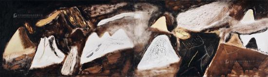6710 2001年作 蛇年风景 布面油画、丙烯