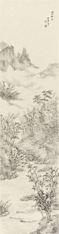 淡墨轻岚 山水六条屏 (5)