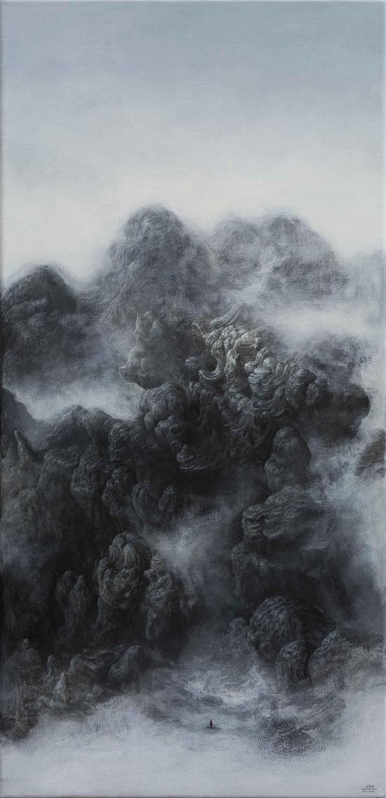 香鑪  Mountain 布面丙烯  Acrylic on Canvas 89 X 43 cm  2016 
