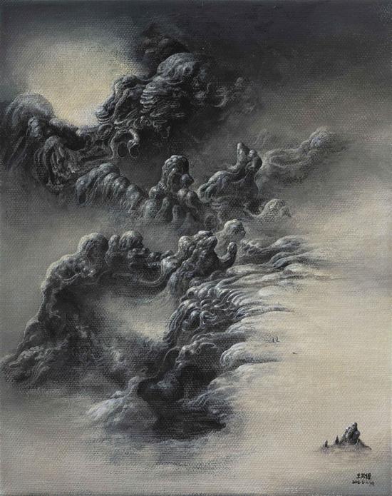 尧壁洞天Cave Heaven  布面丙烯 Acrylic on Canvas24 x 30 cm 2016