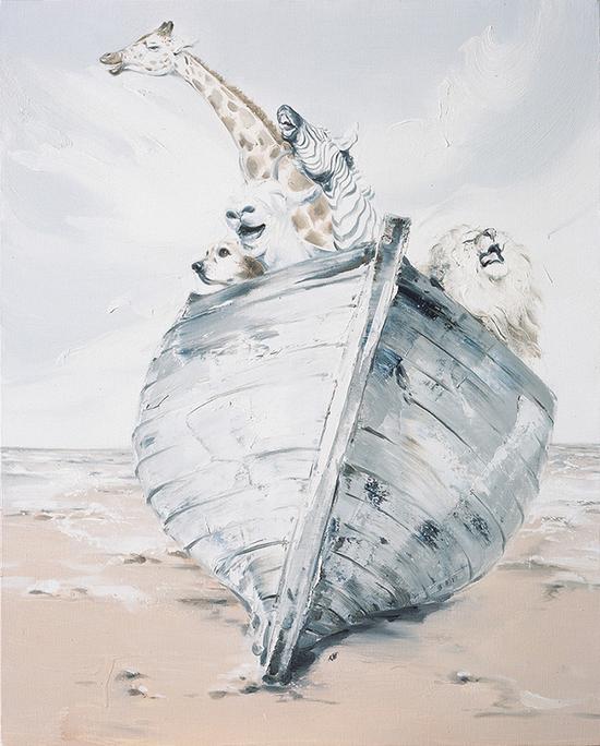申树斌 诺亚方舟  100x80cm 布面油画 2014