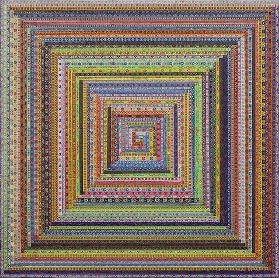 戴丹丹  编45,2016,80x80cm,织带