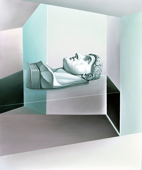 陈子风_古典式沉默_油画_120×100CM_2014