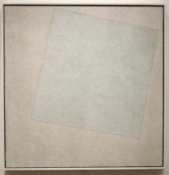 至上主义构成：白色上的白色，1917年，现藏于纽约现代艺术博物馆