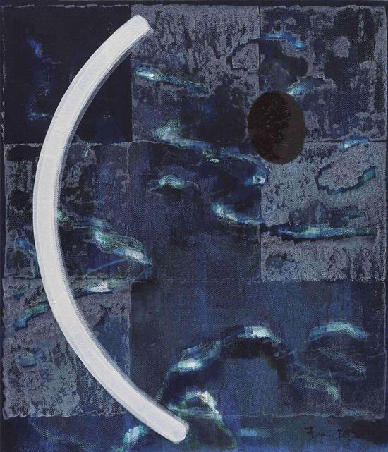 王俊，无题(俯视)  布面丙烯，70×60cm，2014